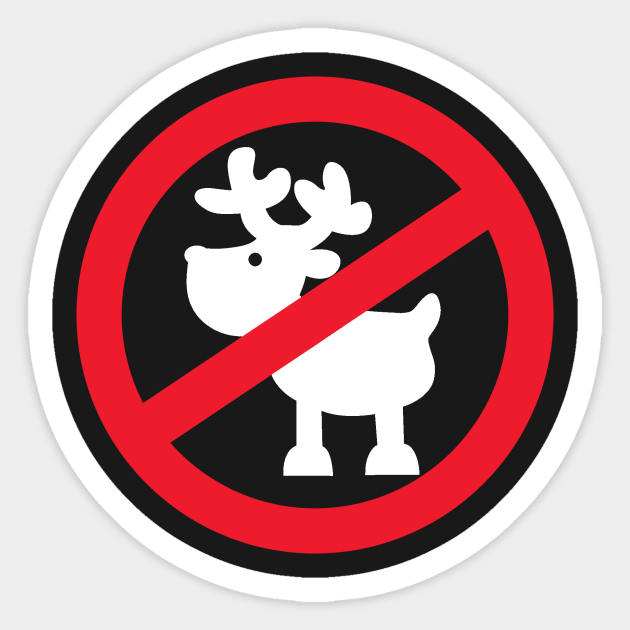 Christmas: No reindeers allowed Sticker by nektarinchen